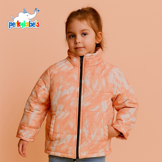 SELF PRINT PUFFER JACEKT
