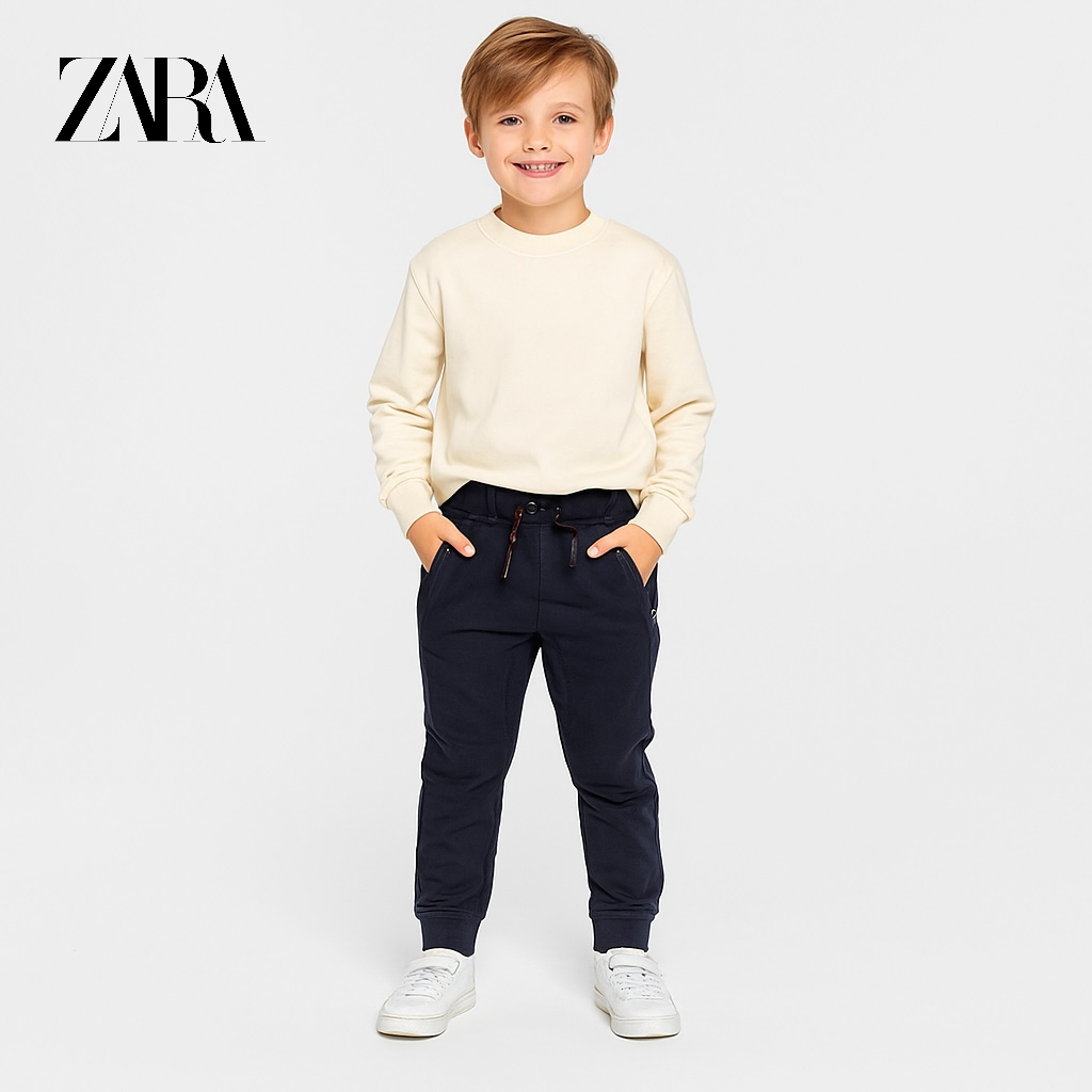 ZIPPER STYLE BLACK TROUSER