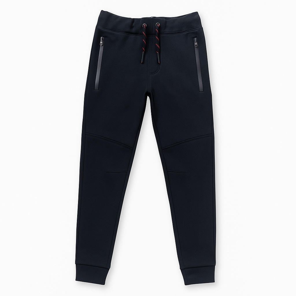 ZIPPER STYLE BLACK TROUSER