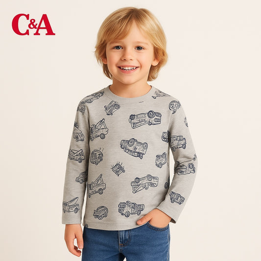 VEHICLES GREY T-SHIRT