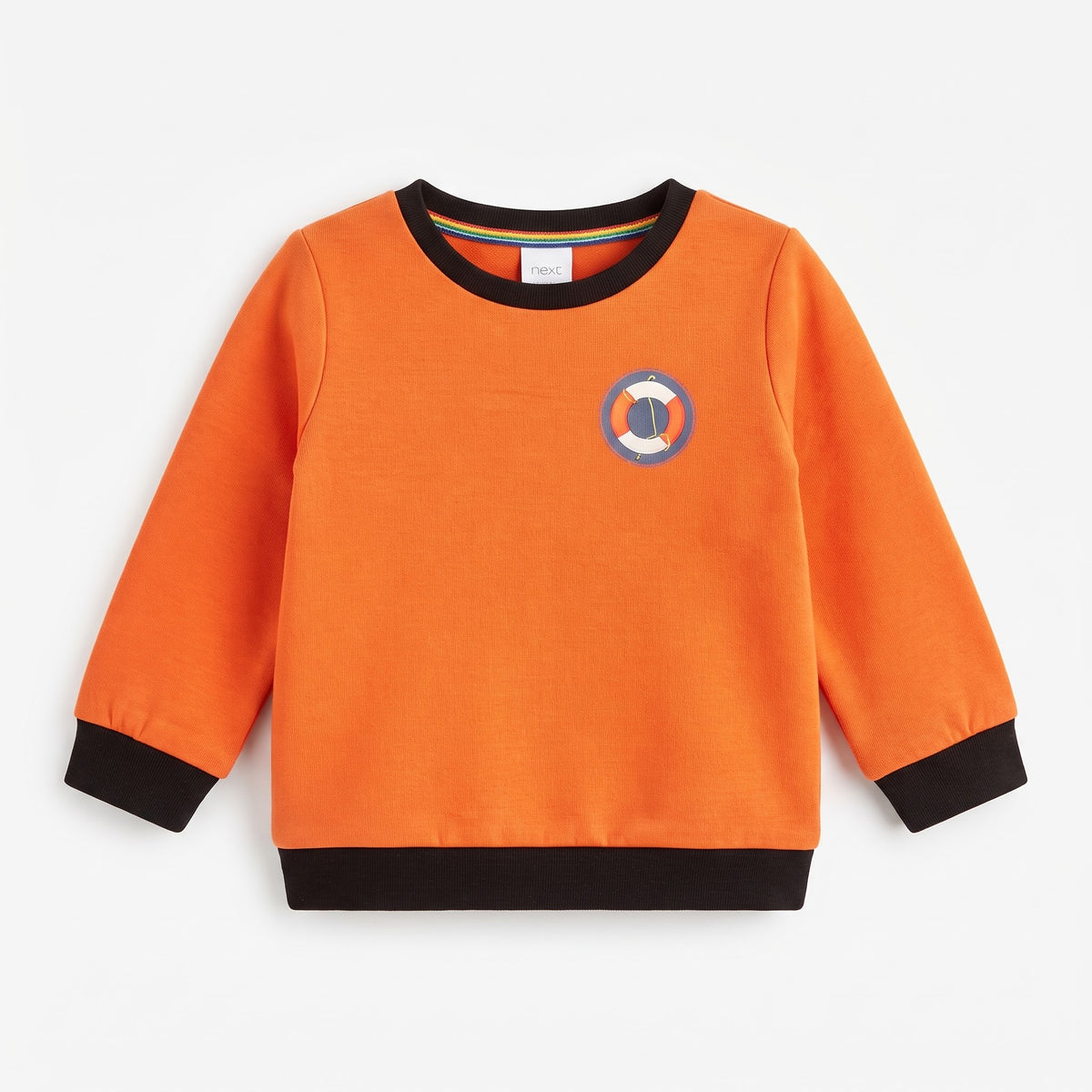 PRINTED ORANGE SWEATSHIRT