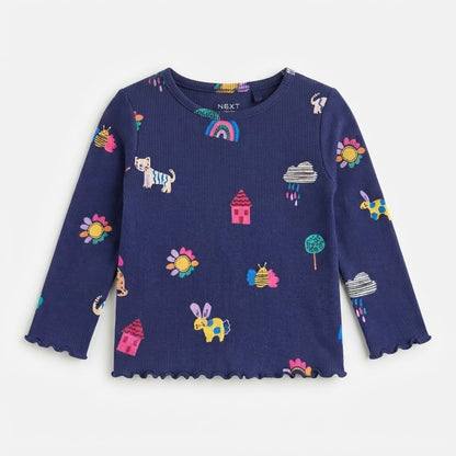 PRINTED BLUE T-SHIRT-NXT