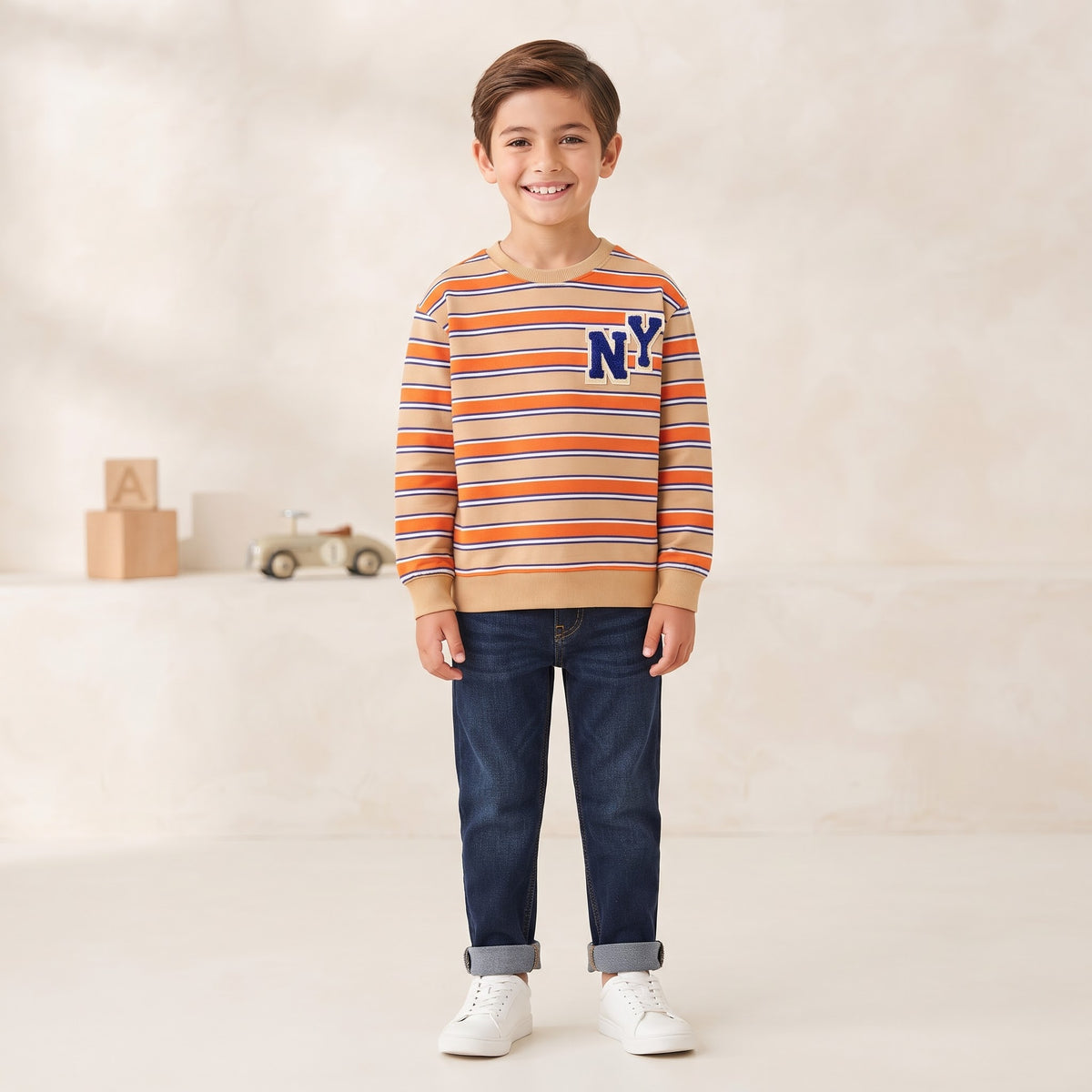 NY STRIPE SWEATSHIRT-SNSAY