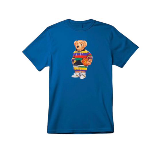 Printed bear blue t-shirt