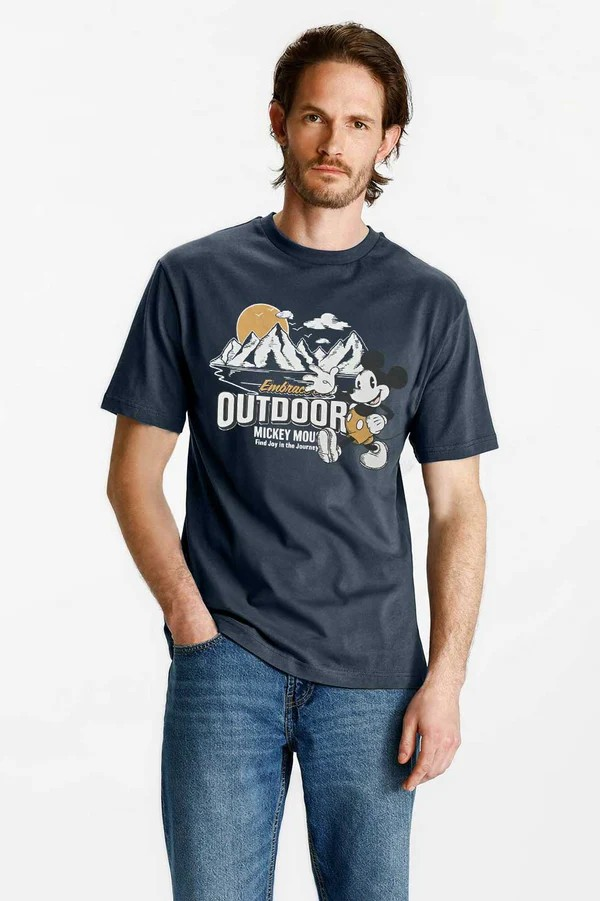Men's Outdoor Mickey Printed T-shirt