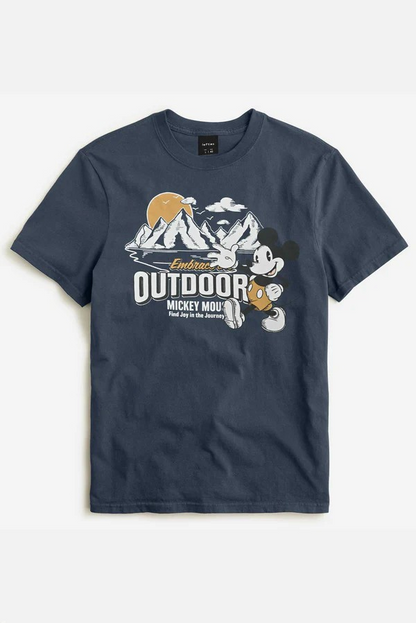 Men's Outdoor Mickey Printed T-shirt