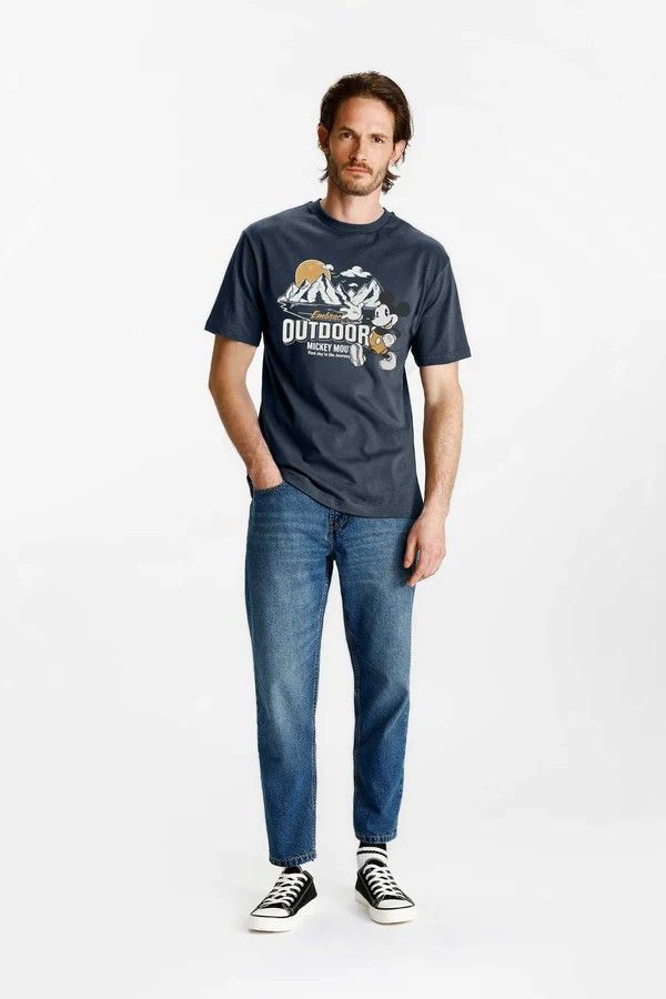Men's Outdoor Mickey Printed T-shirt