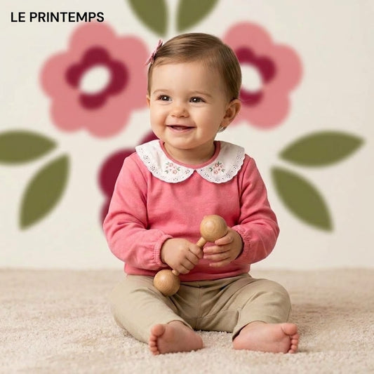 COLLAR STYLE PINK FLEECE SHIRT