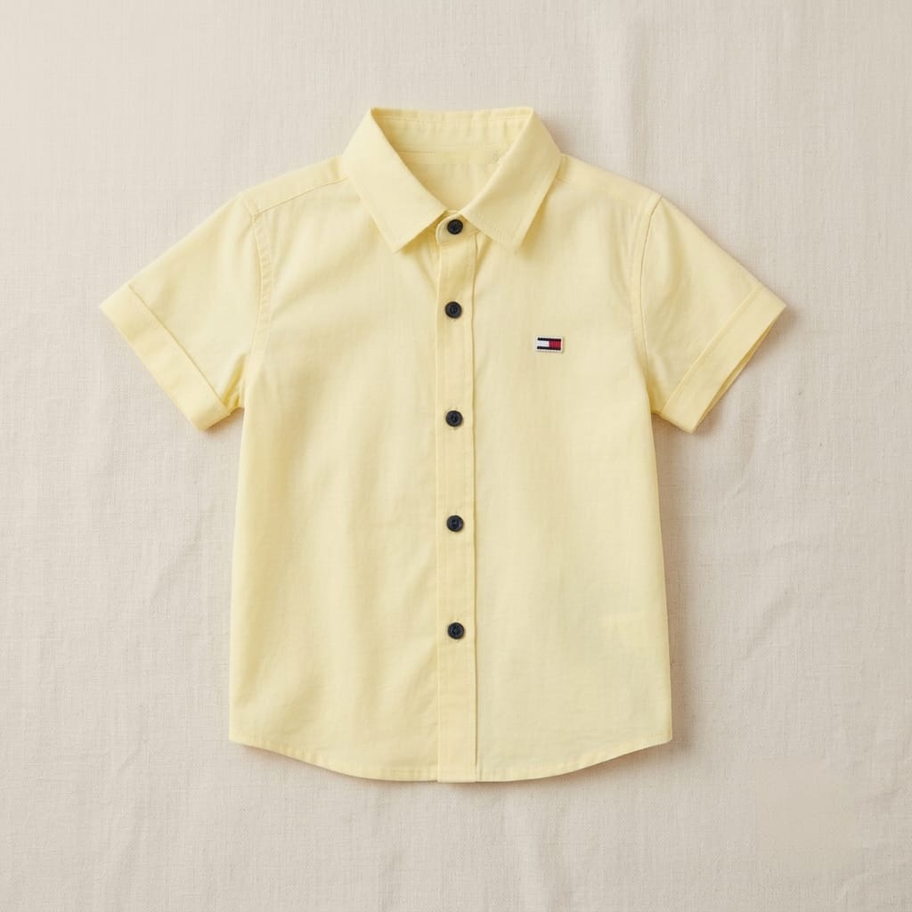 Short Sleeve Casual Shirt yellow