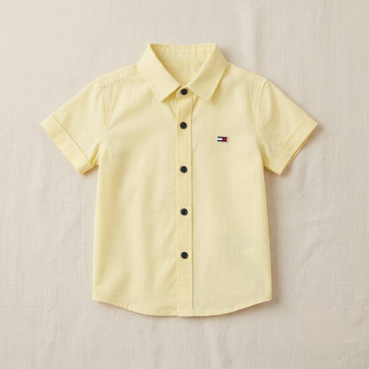 Short Sleeve Casual Shirt yellow