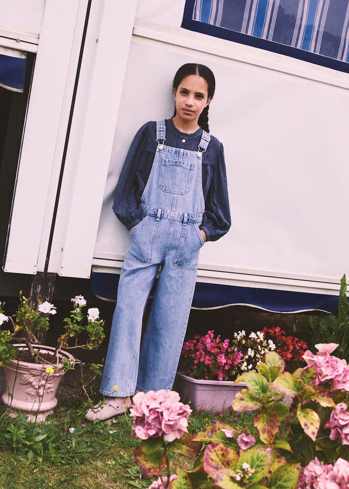 STRAIGHT DENIM DUNGAREES