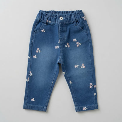 FLORAL DENIM PANT
