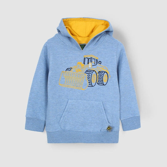 TRACTOR EMBROIDERY LIGHT BLUE HOOD