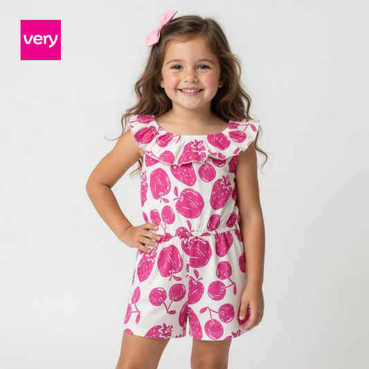 ALLOVER FRUIT PRINT JUMPSUIT