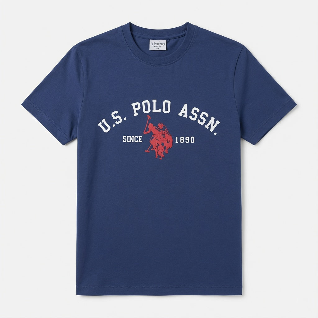 PRINTED BLUE T-SHIRT