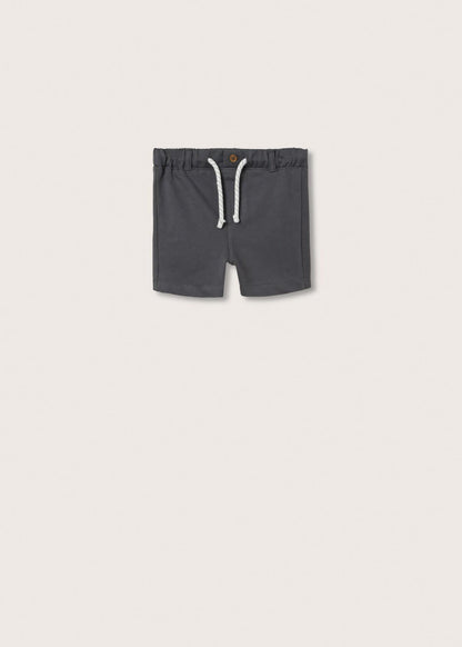 DARK GREY BUTTON SHORTS