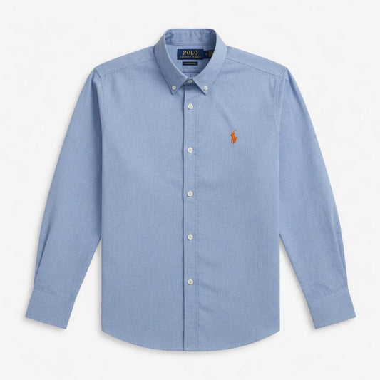 LIGHT BLUE TEXTURED CASUAL SHIRT