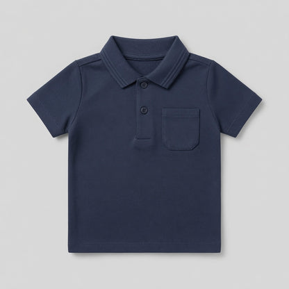 POCKET STYLE BLUE POLO SHIRT