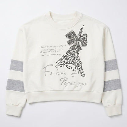 FASHION GIRLS CROP TOP SWEATSHIRT