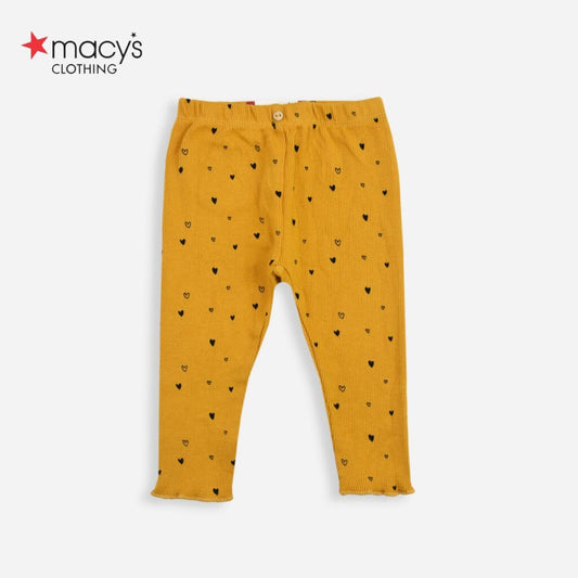 MUSTARD HEARTS RIBBED LEGGING