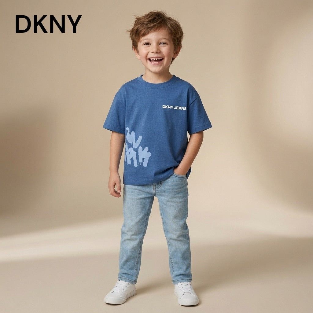 DK PRINTED BLUE T-SHIRT