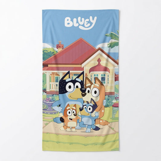 Bluey Heeler Family House Beach Towel