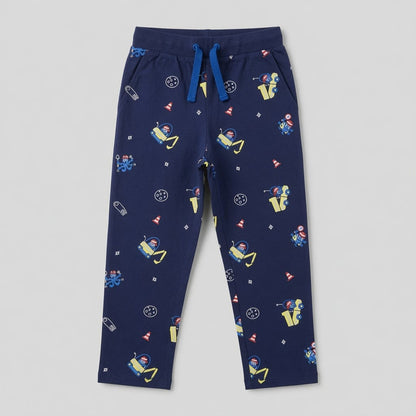 PRINTED BLUE SUMMER TROUSER