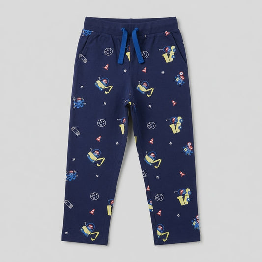 PRINTED BLUE SUMMER TROUSER