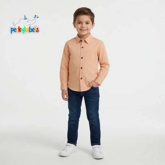 PEACH CASUAL SHIRT
