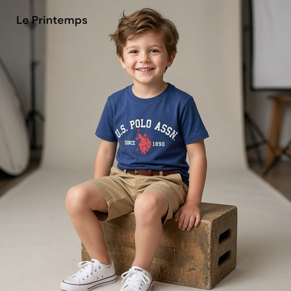 PRINTED BLUE T-SHIRT