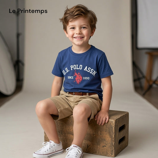 PRINTED BLUE T-SHIRT