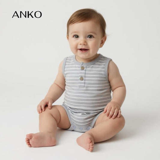 LIGHT BLUE STRIPES BODYSUIT