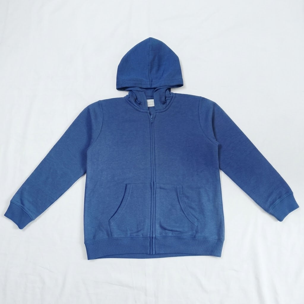 BLUE FULL-ZIP HOODIE-CA