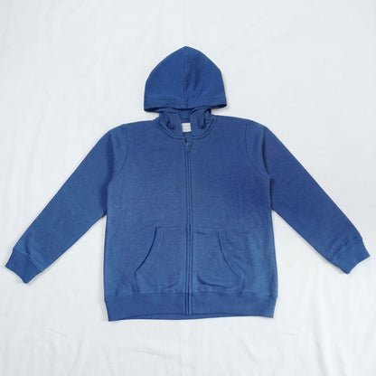 BLUE FULL-ZIP HOODIE-CA