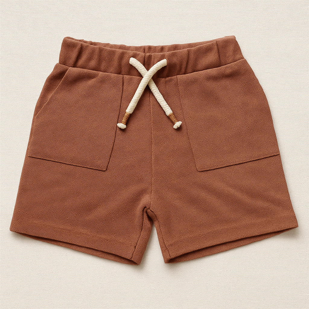 BROWN POCKET SHORTS