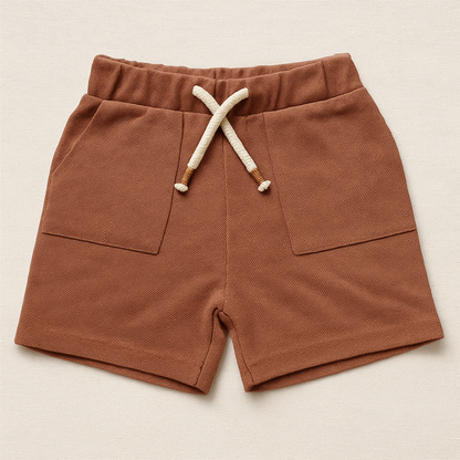 BROWN POCKET SHORTS