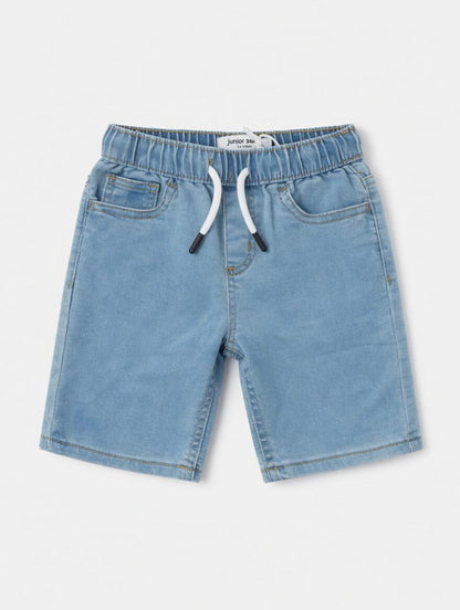 KNIT DENIM  SHORTS