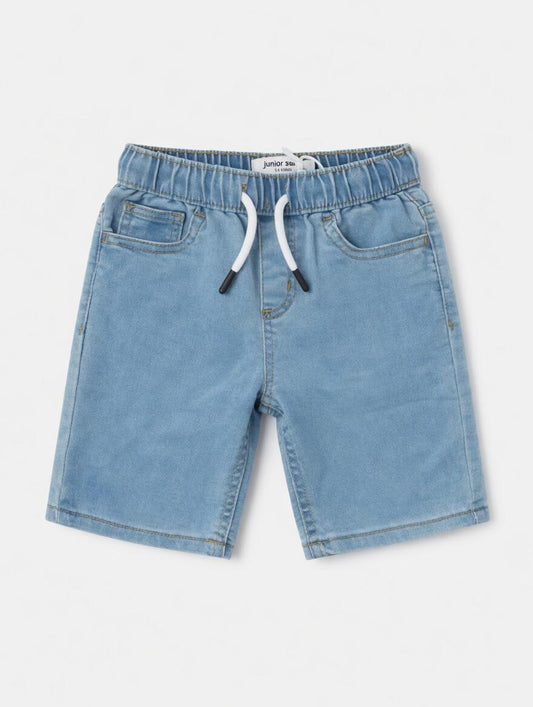 KNIT DENIM  SHORTS