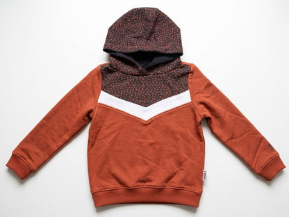 STRIPE PRINTED HOOD