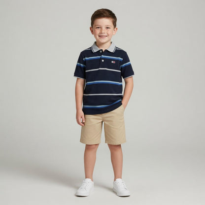 BLACK STRIPES POLO SHIRT