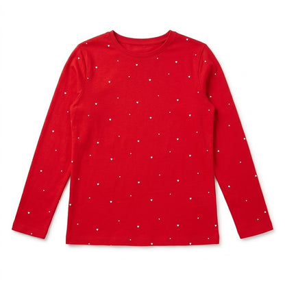 HEARTS ALLOVER RED T-SHIRT