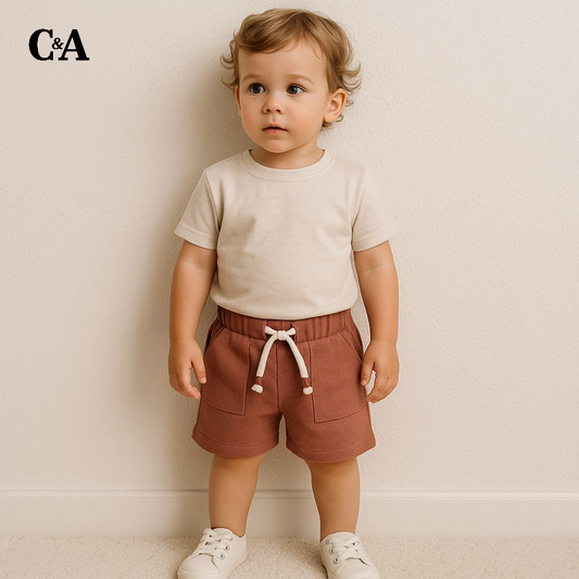 BROWN POCKET SHORTS