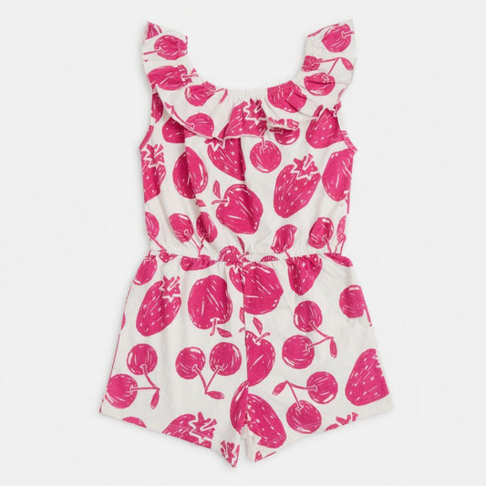 ALLOVER FRUIT PRINT JUMPSUIT