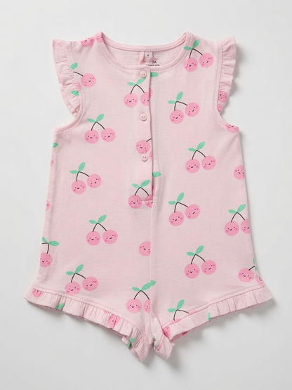 CHERRY PRINT ROMPER