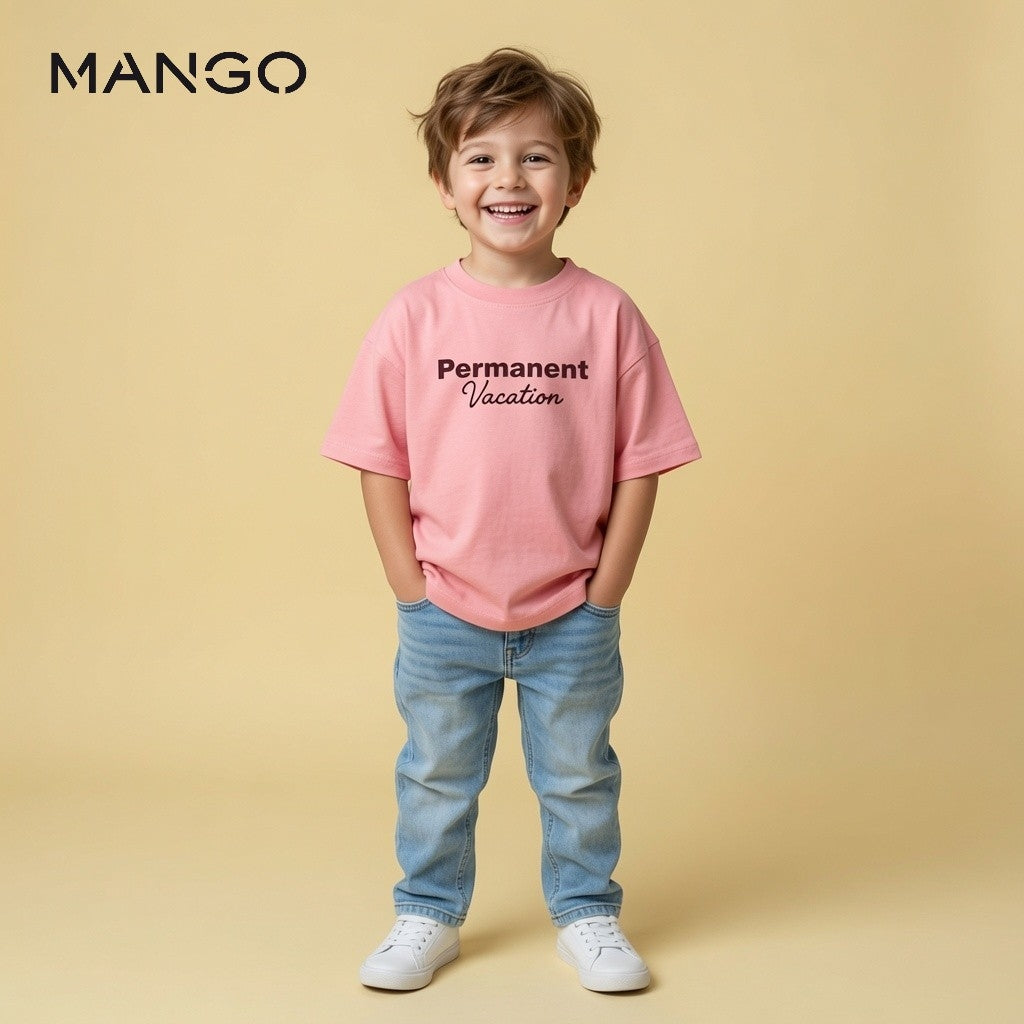 DROP SHOULDER ORANGE T-SHIRT