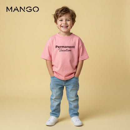 DROP SHOULDER ORANGE T-SHIRT