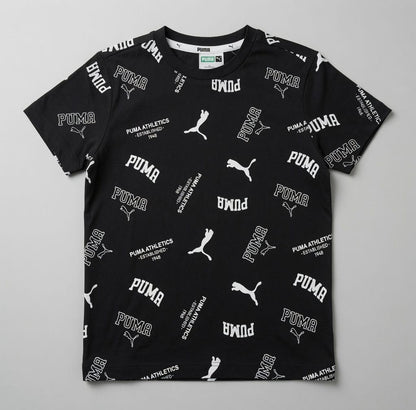 ALLOVER PRINTED BLACK T-SHIRT