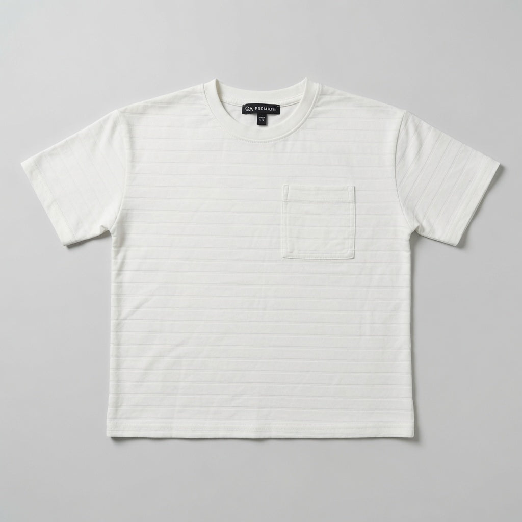 POCKET STYLE DROP SHOULDER OFFWHITE T-SHIRT