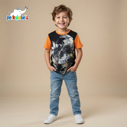 TWO TONE PRINTED T-SHIRT