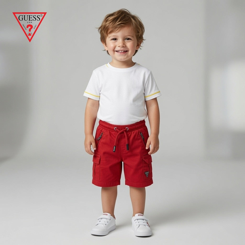 POCKET STYLE RED SHORTS